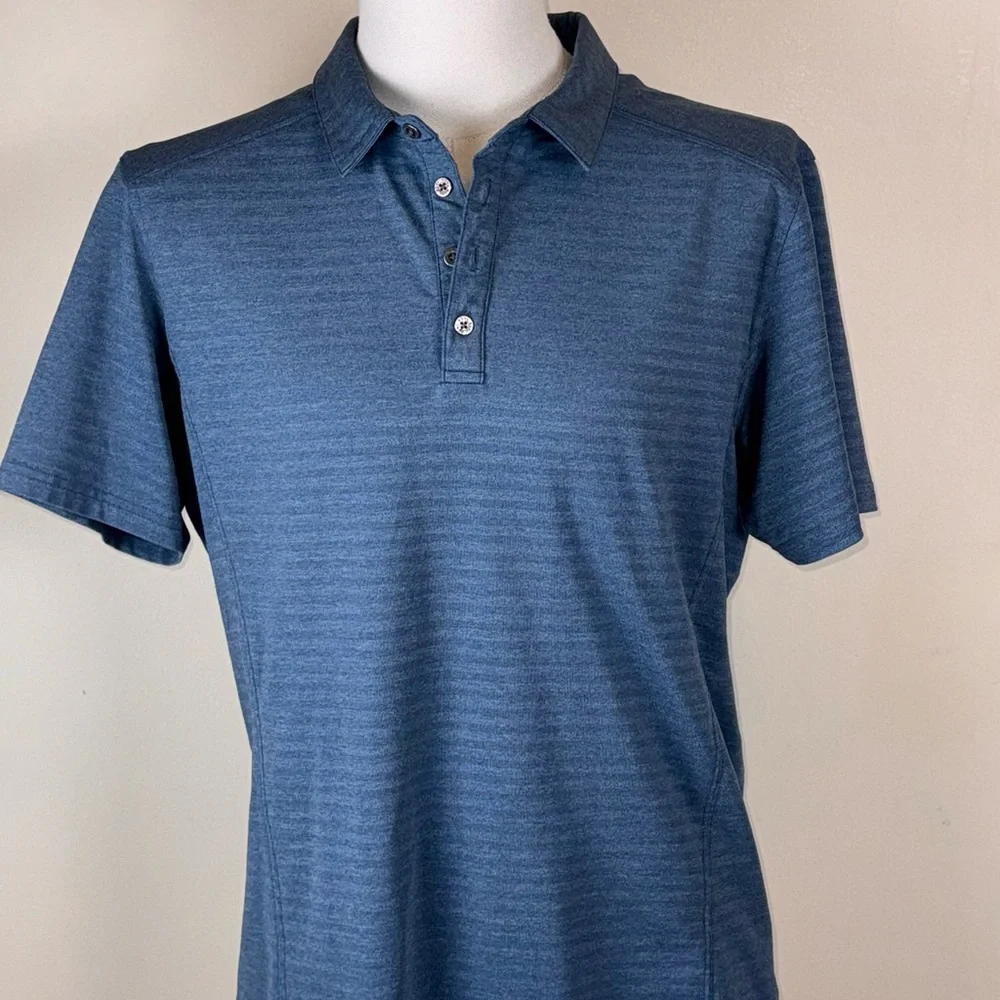 Kuhl Blue Striped Polo Shirt - Picture 1 of 7